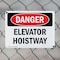 Signmission Elevator Hoistway, 14 in W x Rectangle, Plastic OS-2PACK-DS-P-1014-L-2240 - alternate 2